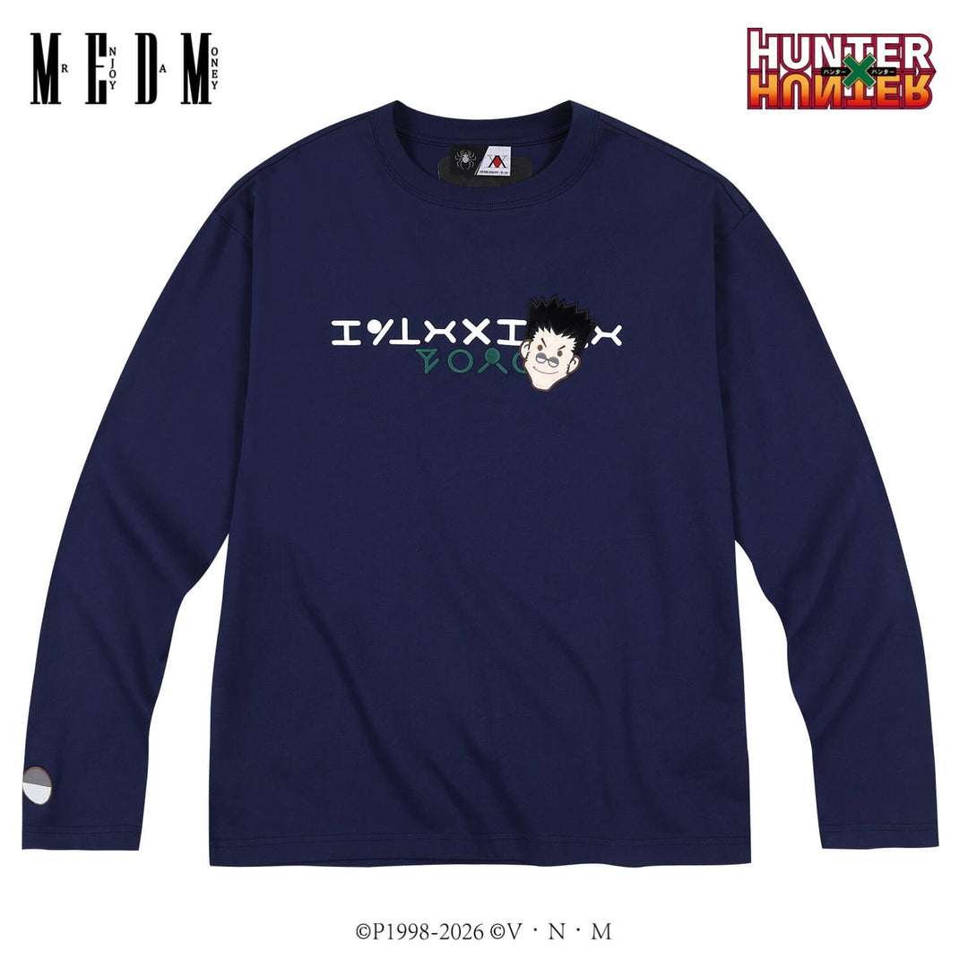 MEDM × HUNTER×HUNTER Character Embroidered Patch Long Sleeve Tee | Face 3 Face