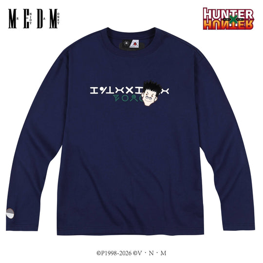 MEDM × HUNTER×HUNTER Character Embroidered Patch Long Sleeve Tee | Face 3 Face