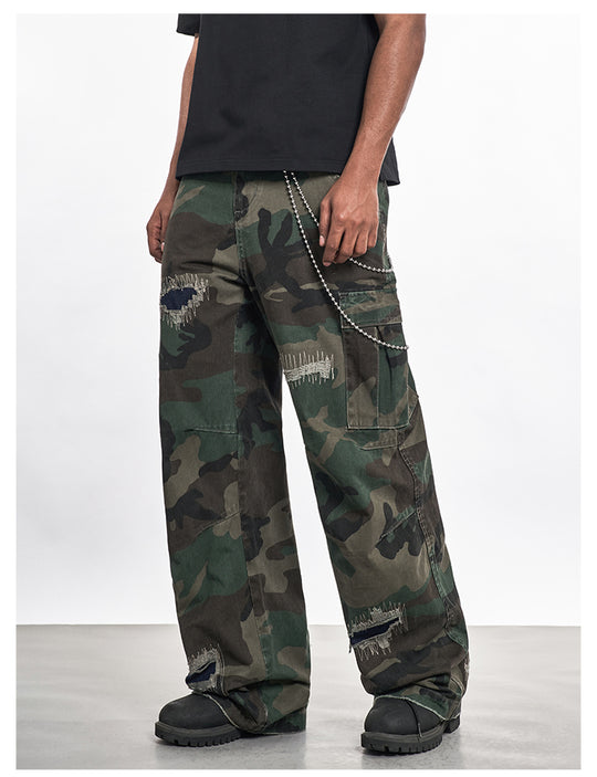 F3F Select Embroidered Patch Camouflage Work Pants | Face 3 Face