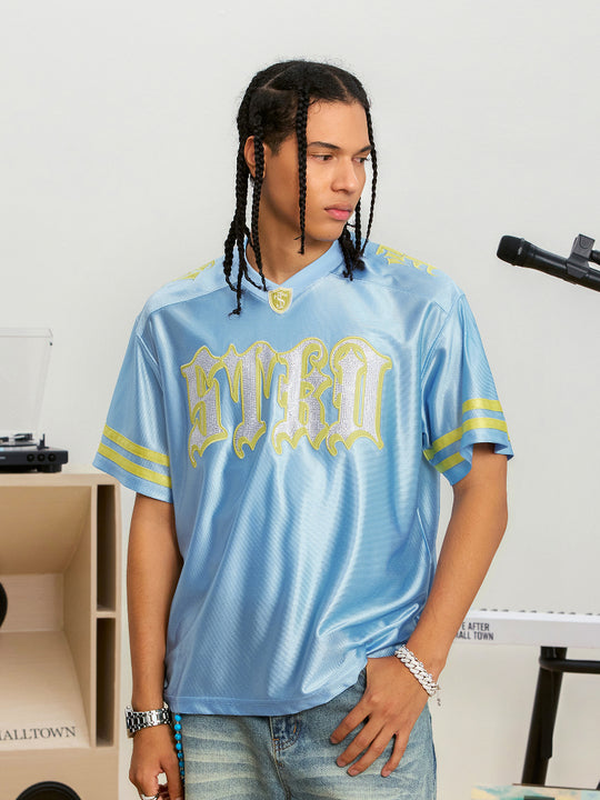 Small Town Kid Rhinestone Embroidered Hockey Jersey | Face 3 Face