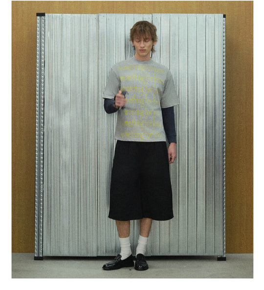 S45 All Over Slogan Print Short Sleeve Tee