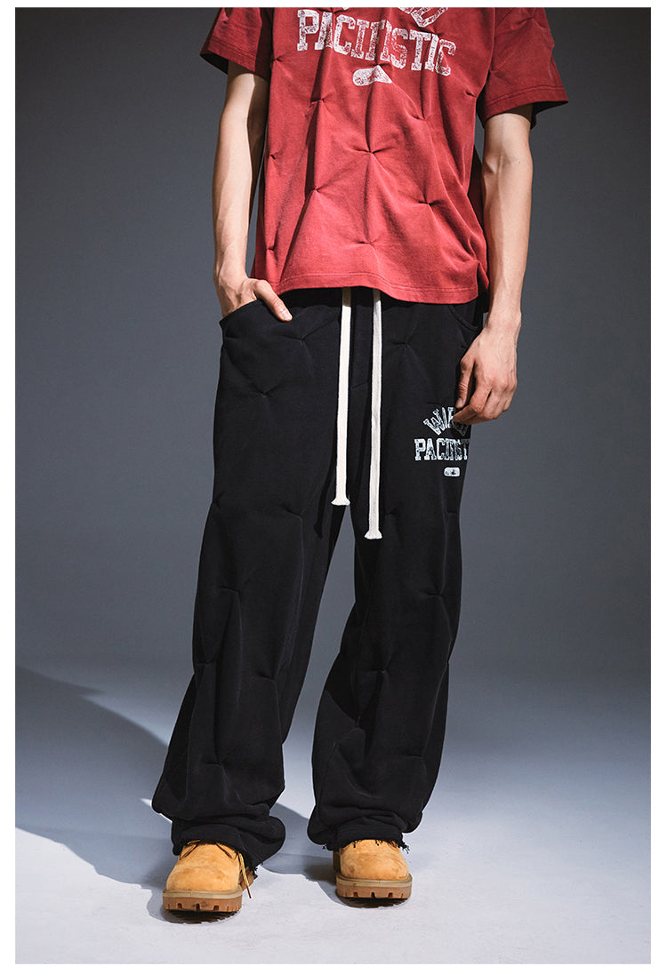 Remedy Aged Print Pinch Pleated Baggy Sweatpants | Face 3 Face