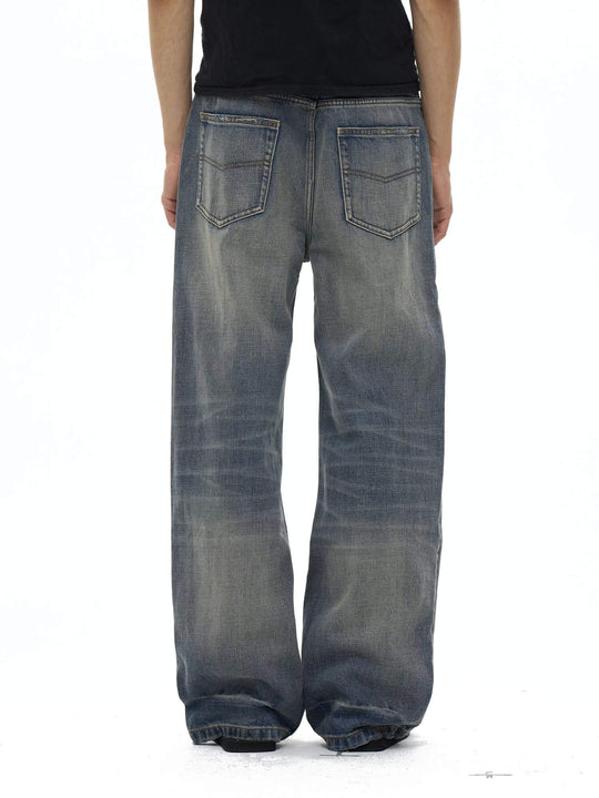 EXITMODE BY BLIND NO PLAN Vintage Washed Distressed Straight Jeans | Face 3 Face