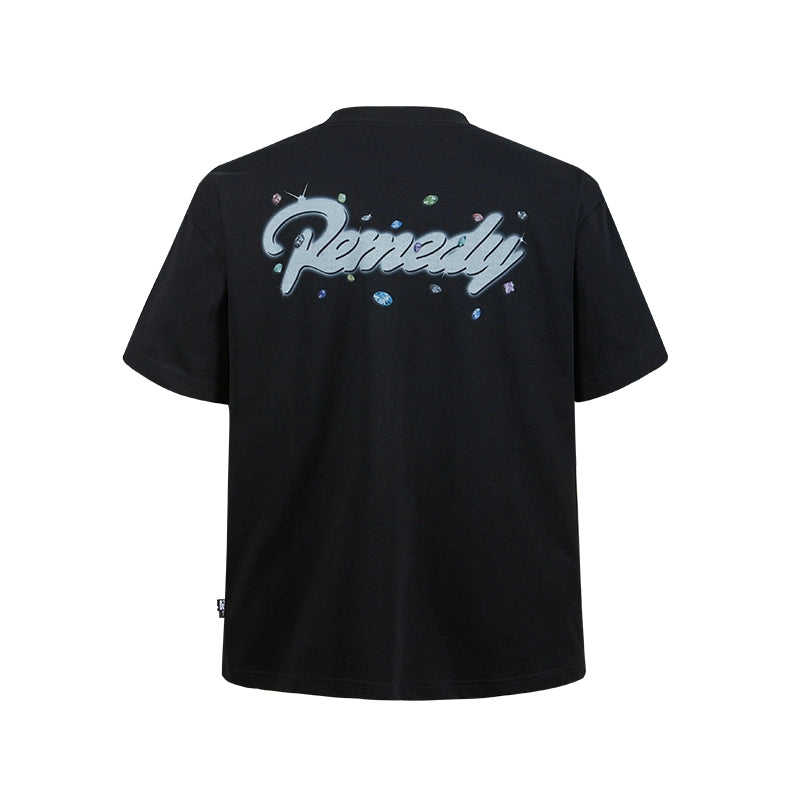 Remedy Diamond Pattern Logo Print Tee | Face 3 Face