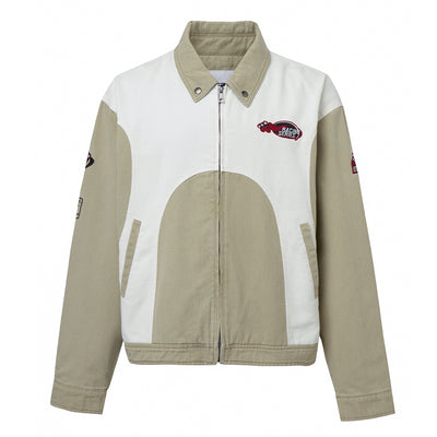 F2CE Embroidery Deconstruction Color Block Racing Jacket | Face 3 Face