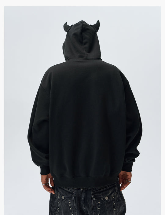 MEDM Angel & Devil Horns Zip-Up Hoodie | Face 3 Face
