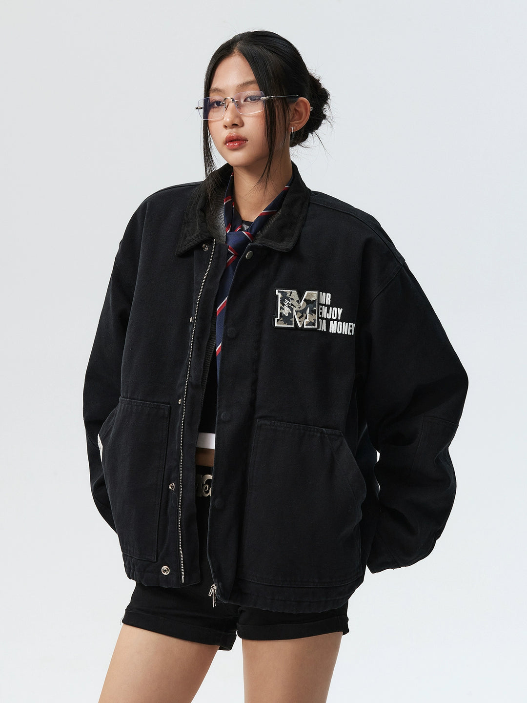 MEDM Camouflage Velcro Patch Detroit Jacket | Face 3 Face