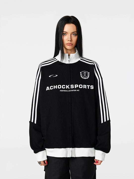 Achock Striped Jersey Track Jacket | Face 3 Face