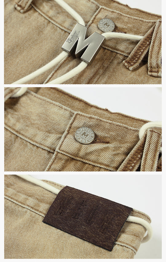 MEDM Washed M Buckle Utility Jeans | Face 3 Face
