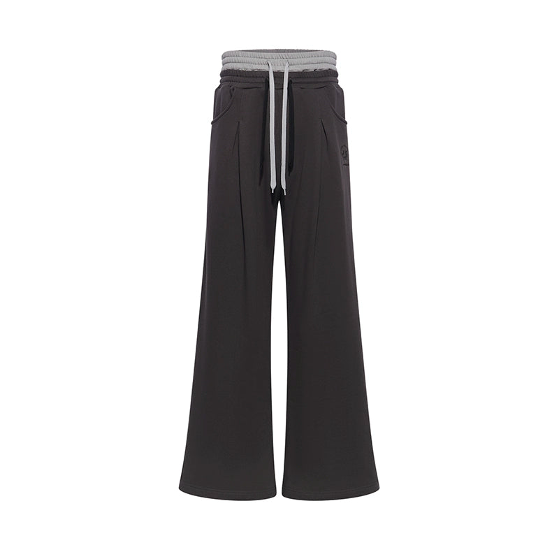 BLIND NO PLAN Double-Waisted Pinch Pleat Sweatpants | Face 3 Face