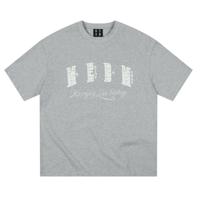 MEDM Pearl Lace Patch Embroidery Tee | Face 3 Face