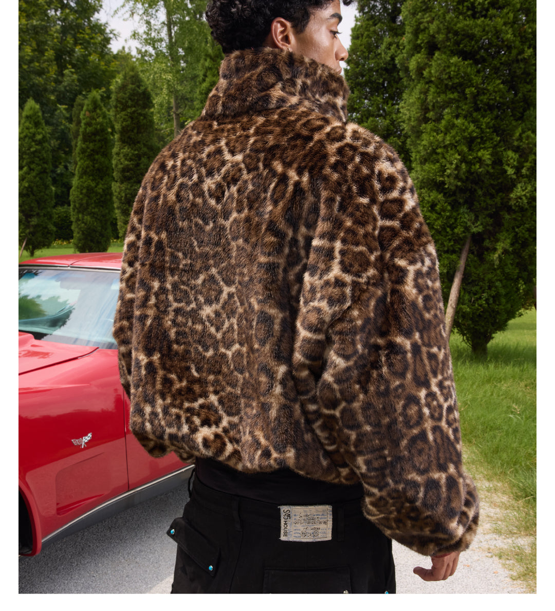 S45 Leopard Fur Lined Nylon Tactical Jacket | Face 3 Face