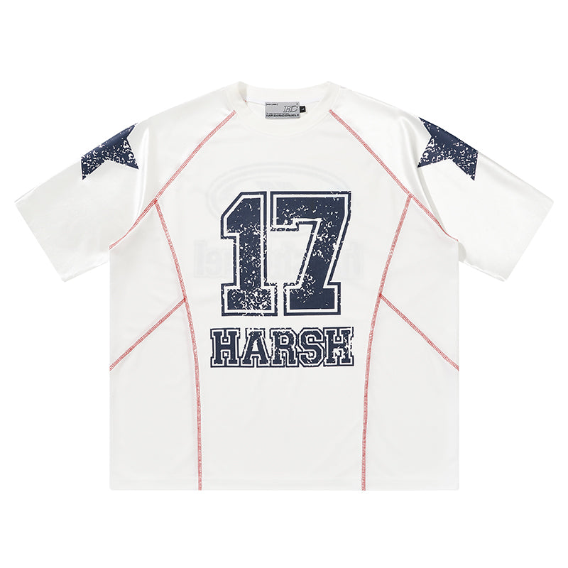 Harsh and Cruel Mesh Panel Raglan Sleeve Boxing Tee