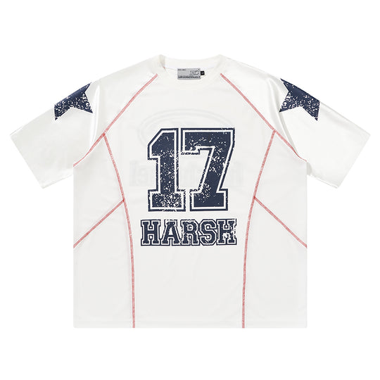 Harsh and Cruel Mesh Panel Raglan Sleeve Boxing Tee