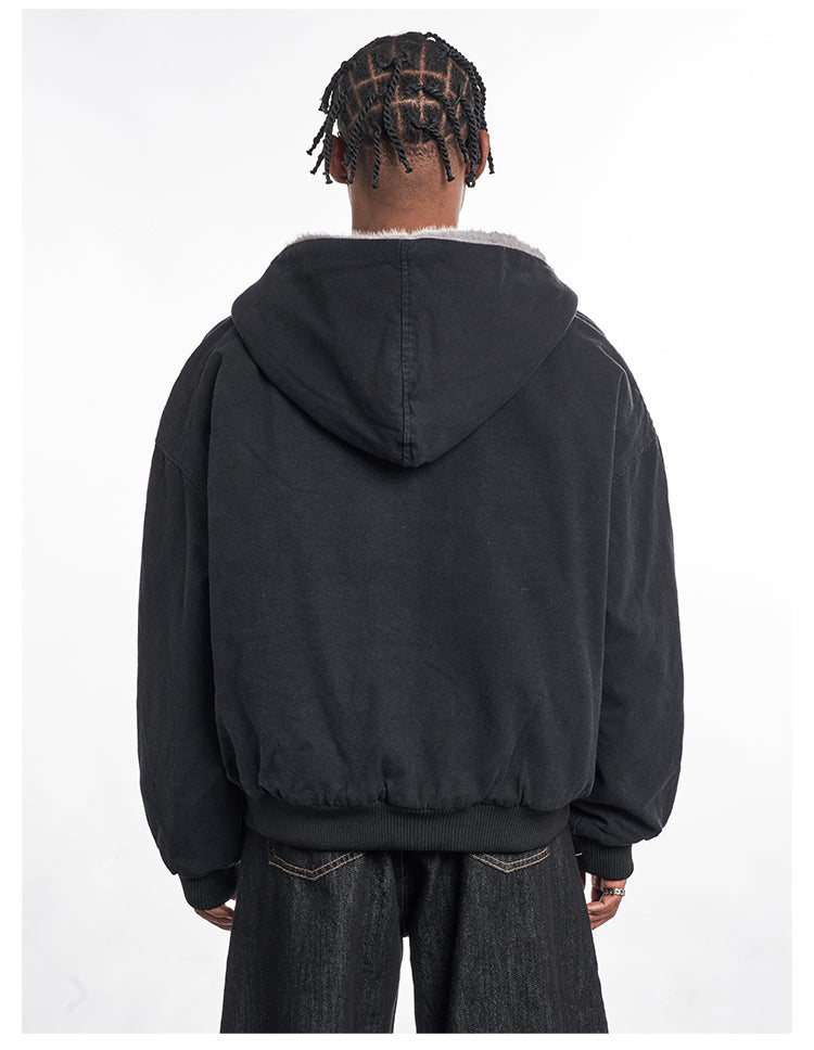 F3F Select Shaggy Fleece Lining Hoodie Work Jacket | Face 3 Face