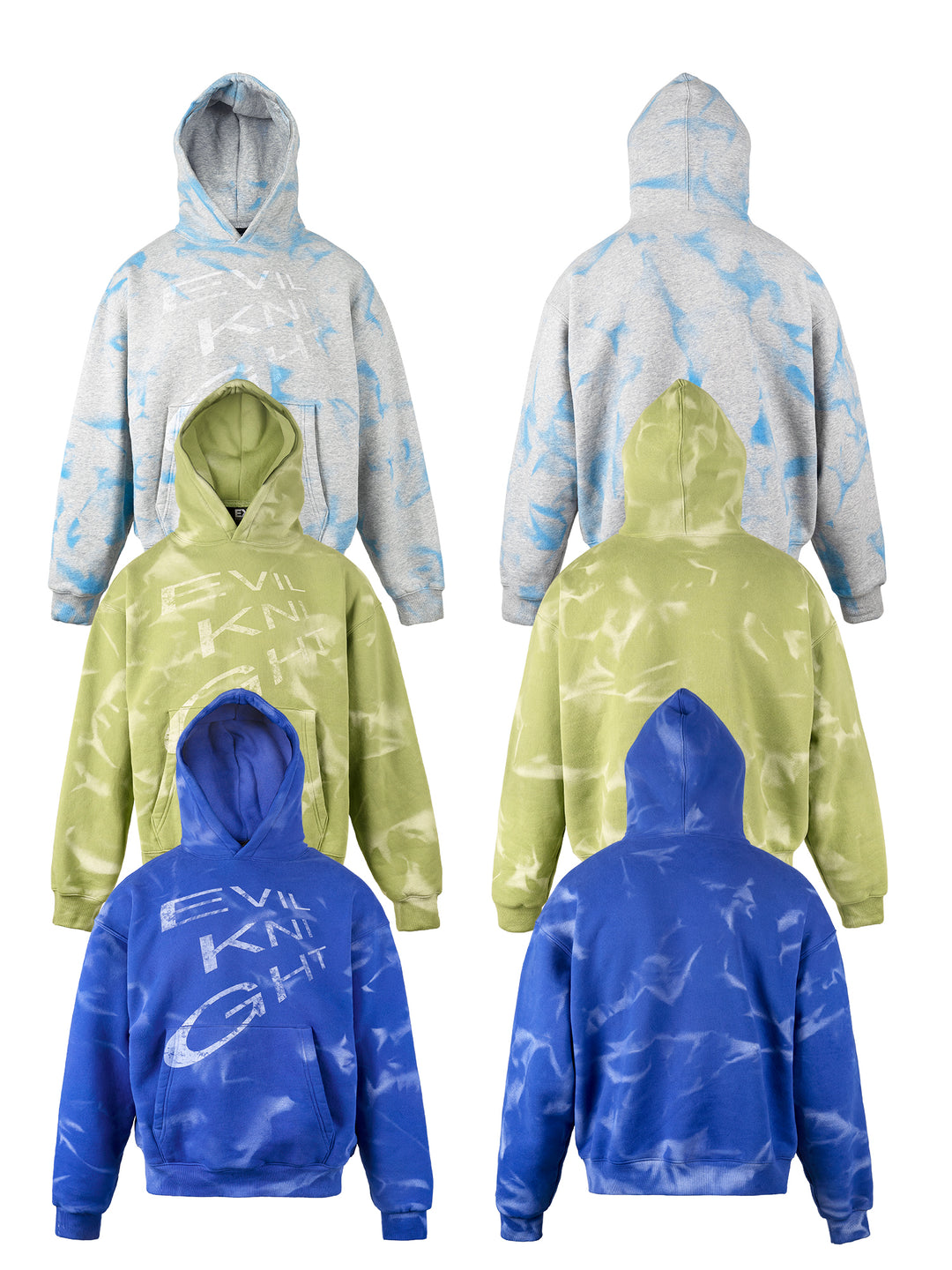 EVILKNIGHT(EK) Hand Painted Gradient Water Wave Printing Hoodie