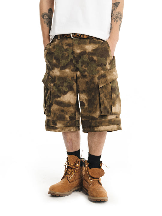NOVACAM Camouflage Multi-Pocket Baggy Cargo Shorts | Face 3 Face