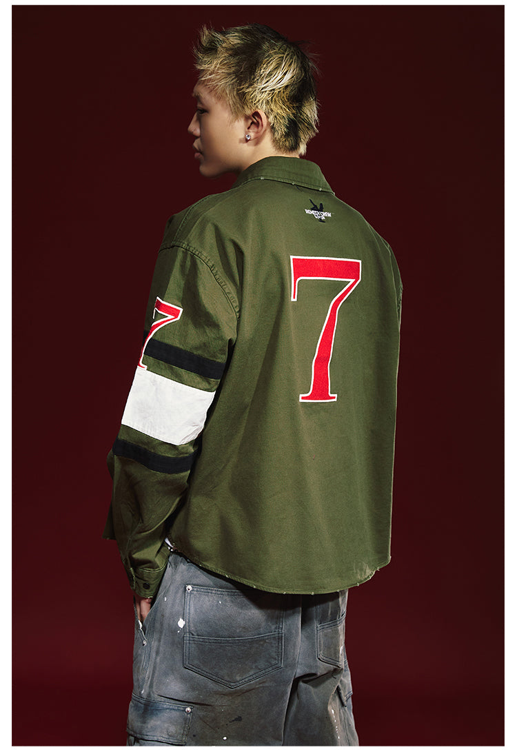 Remedy 3D Embroidered Striped Long Sleeve Shirt | Face 3 Face