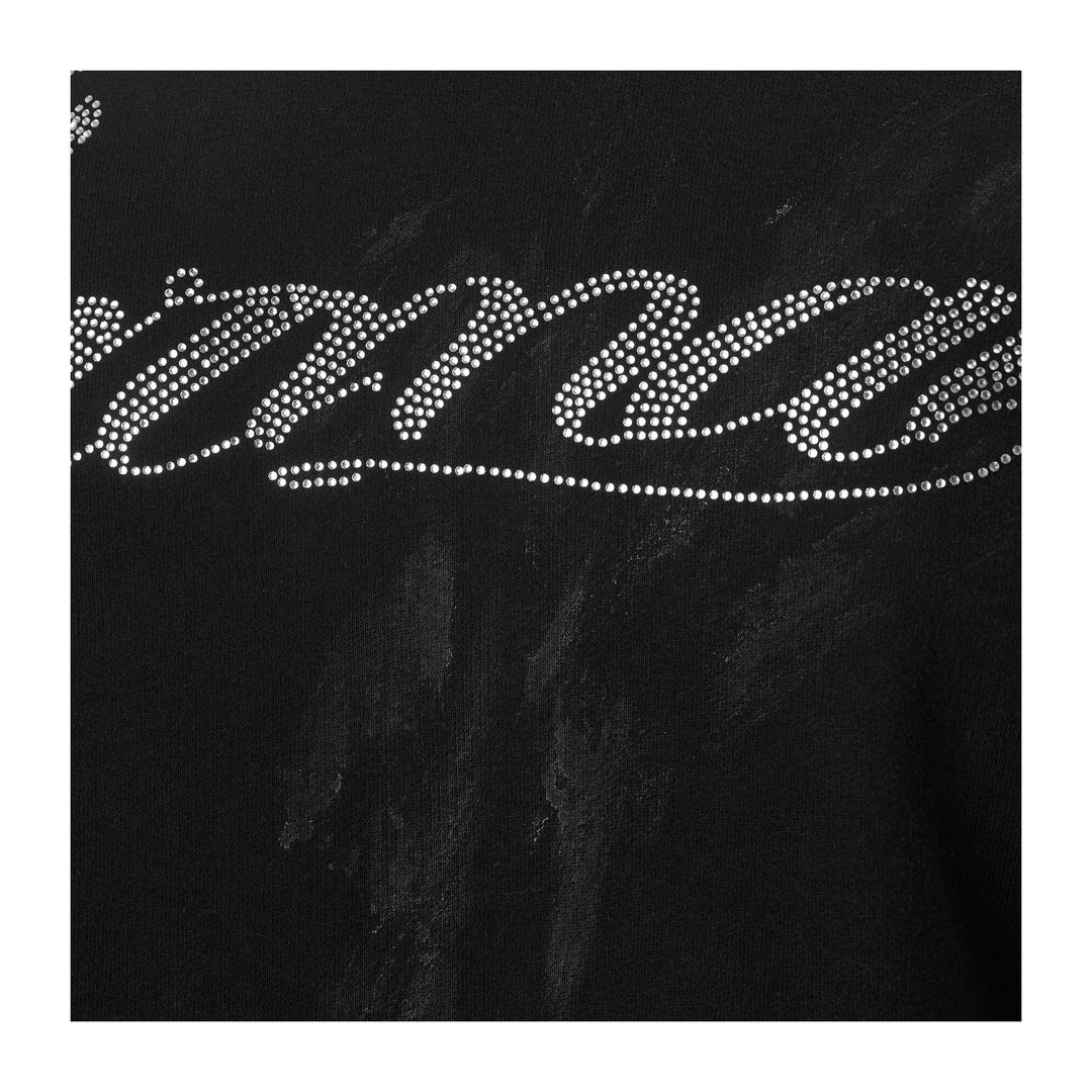 KARMANISTIC Rhinestone Logo Dirty Dye Zip Up Hoodie | Face 3 Face