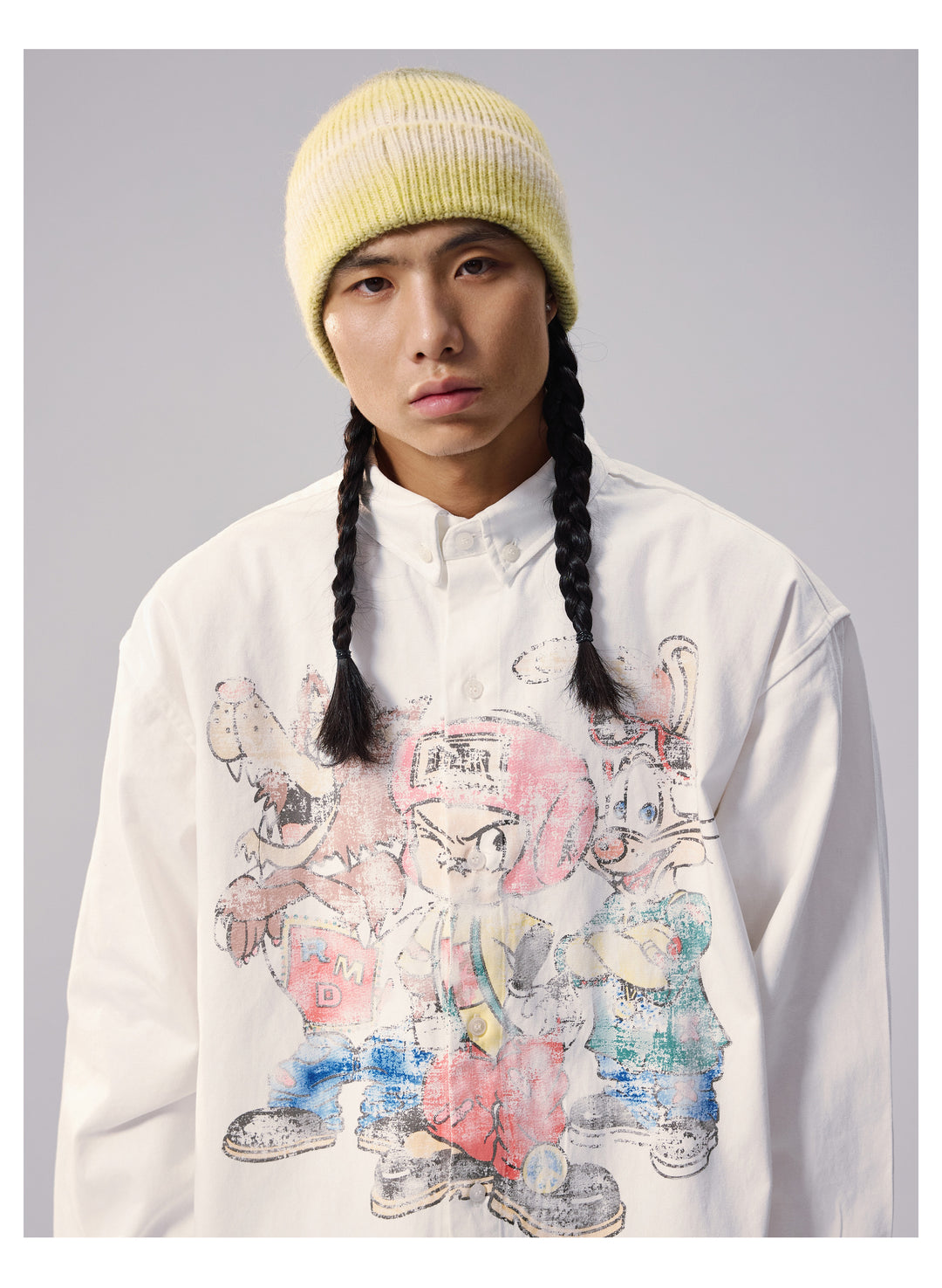 Remedy Cartoon Print Long Sleeve Shirt | Face 3 Face