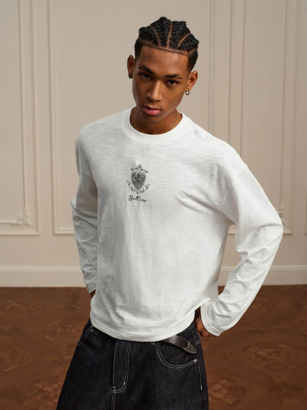 YADcrew Horse Vintage Print Long Sleeve Tee | Face 3 Face