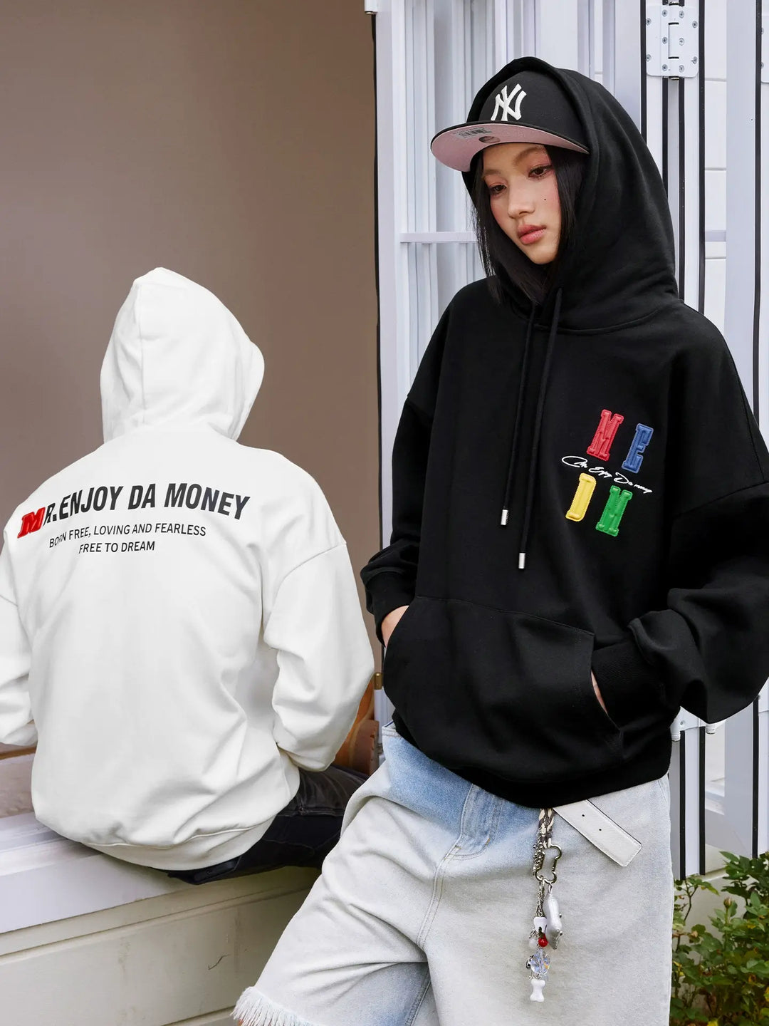 MEDM Rainbow Embossed Logo Hoodie | Face 3 Face