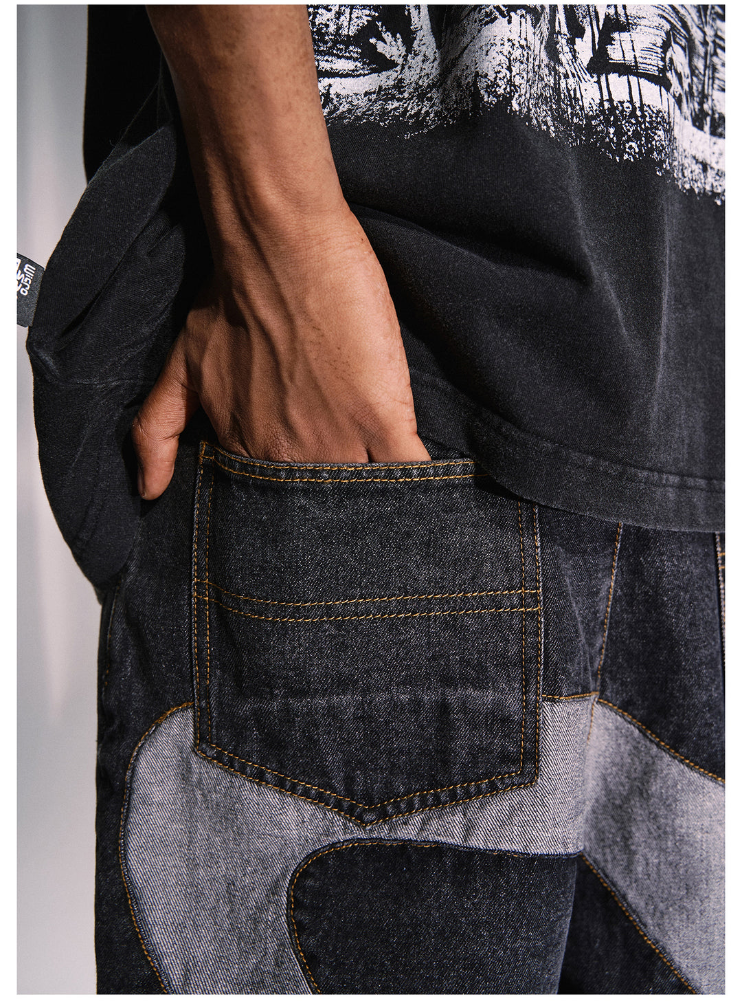 Remedy Wave Graphic Denim Shorts | Face 3 Face