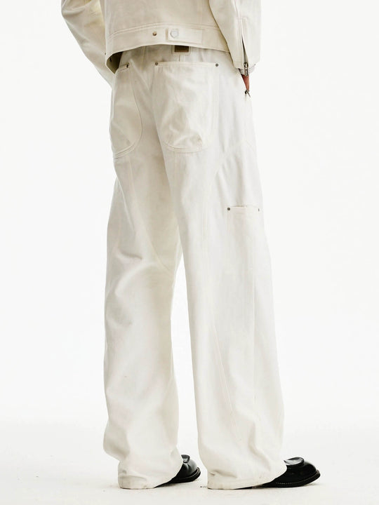MEDM Structured Zip Pocket Work Pants | Face 3 Face