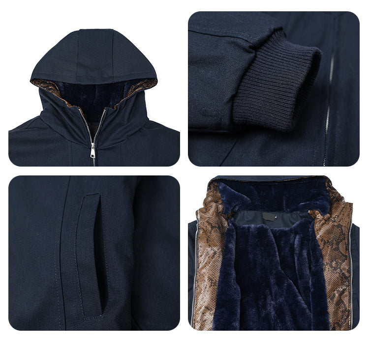 F3F Select Snake Pattern Lining Hooded Jacket | Face 3 Face