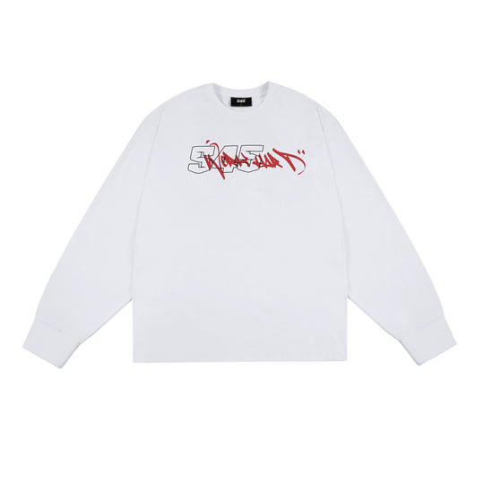 S45 Graffiti Font Typography Long-Sleeve Tee | Face 3 Face