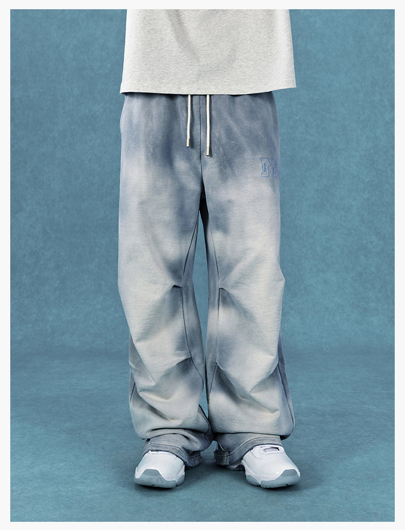 MEDM Washed and Dyed Embroidered Sweatpants | Face 3 Face