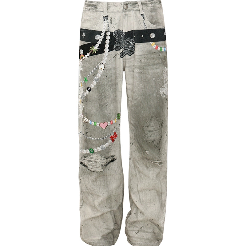 MEDM x STK Hyperrealistic Print Jeans | Face 3 Face