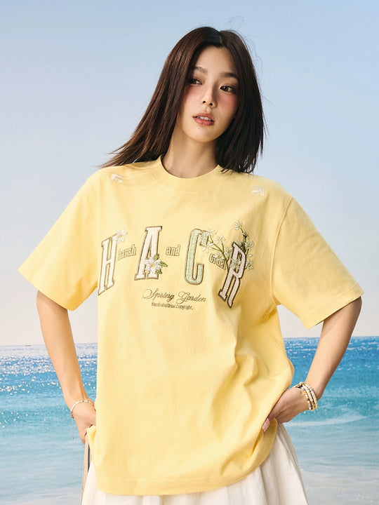 Harsh and Cruel HACR Floral Plaid 3D Embroidered Tee | Face 3 Face