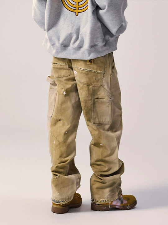 Remedy Washed Splash Ink Work Painter Pants | Face 3 Face