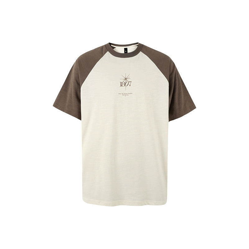 1807 Colorblock Wave Print Raglan Tee | Face 3 Face