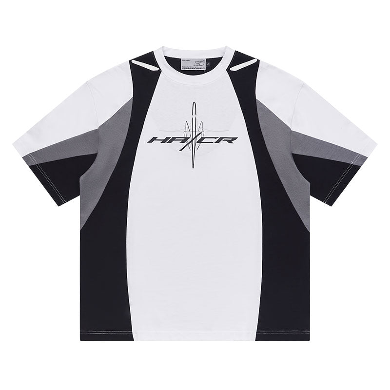 Harsh and Cruel Colorblock Racing Printed Tee