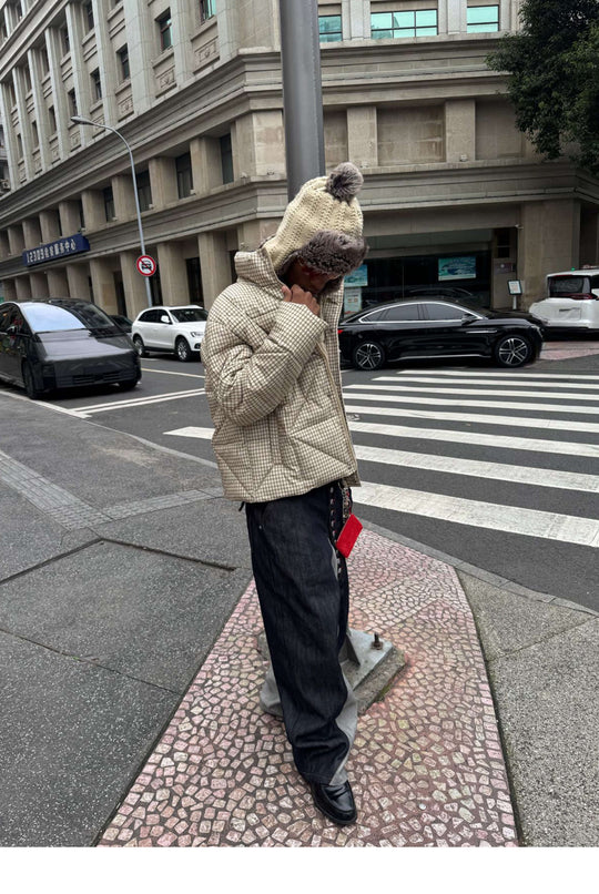 STEEPC Plaid Diamond Quilted Padded Jacket | Face 3 Face