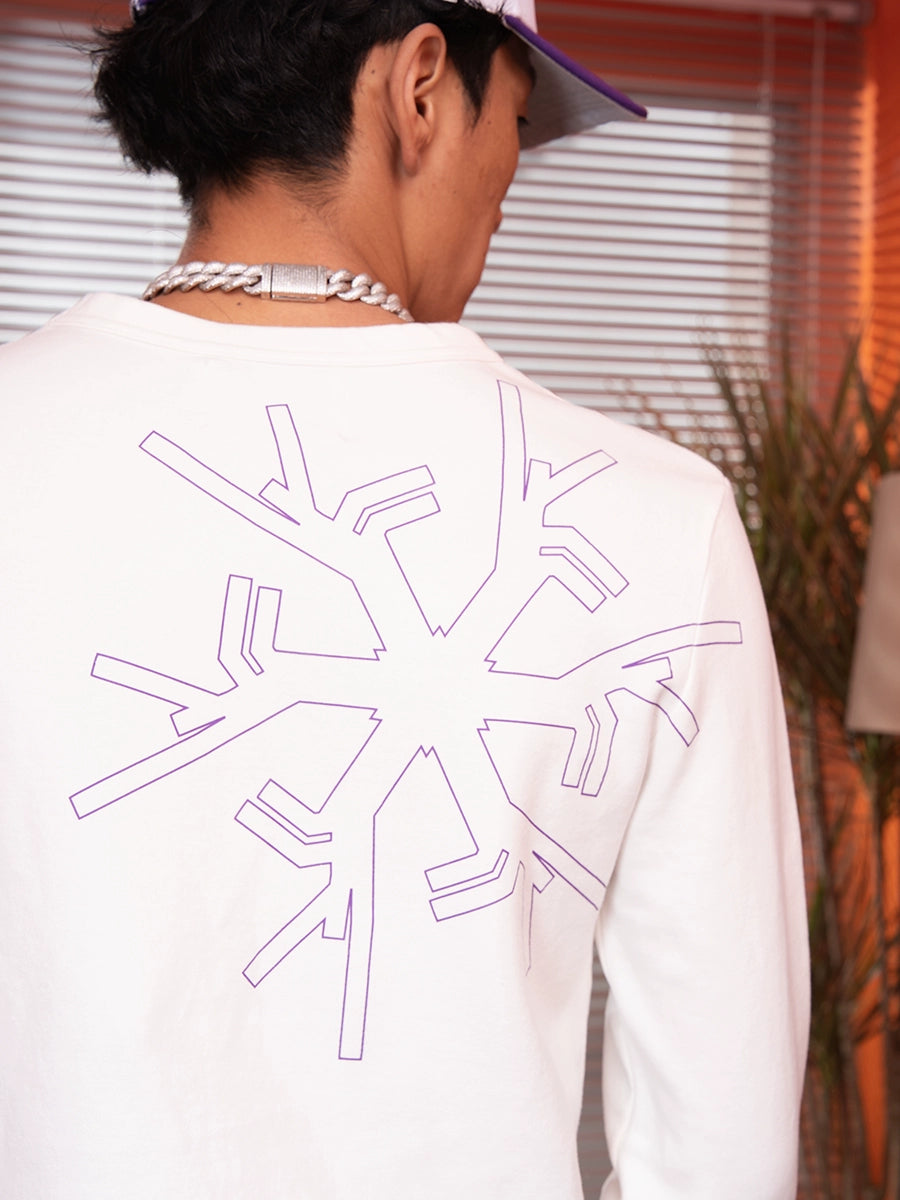 TGFCLUB x SNOWMAKER Logo Printed Long Sleeve Tee | Face 3 Face
