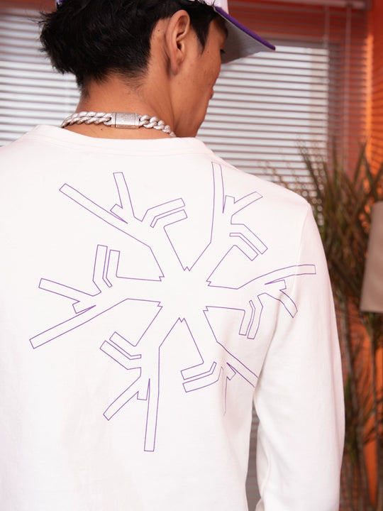 TGFCLUB x SNOWMAKER Logo Printed Long Sleeve Tee | Face 3 Face