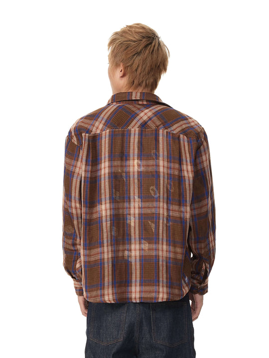 EVILKNIGHT(EK) Reversible Checkered Long Sleeve Shirt | Face 3 Face