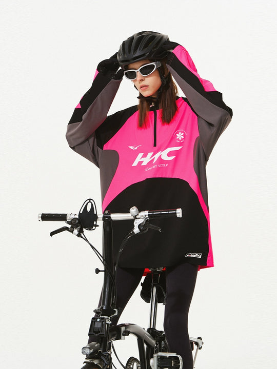 Harsh and Cruel Cycling Colorblock Zipper Tee