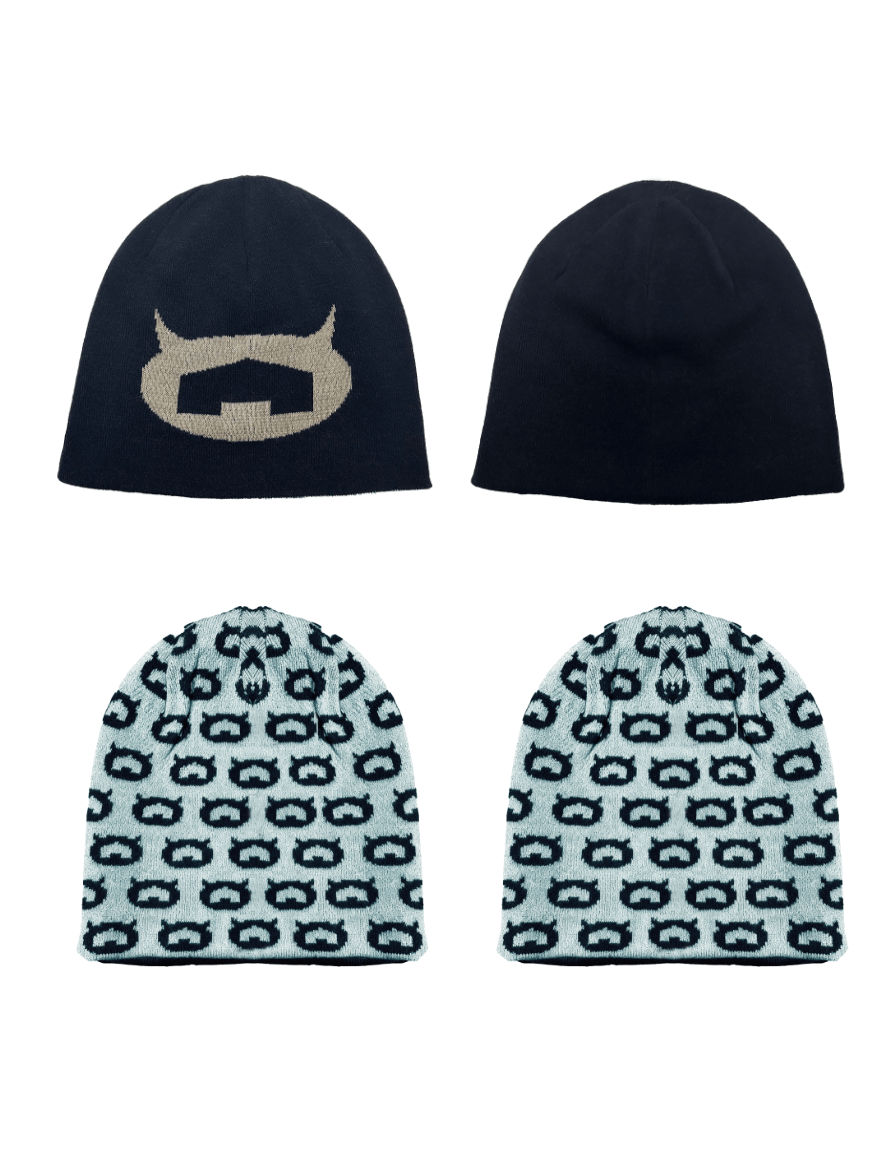 EVILKNIGHT(EK) Devil's House Reversible Beanie | Face 3 Face