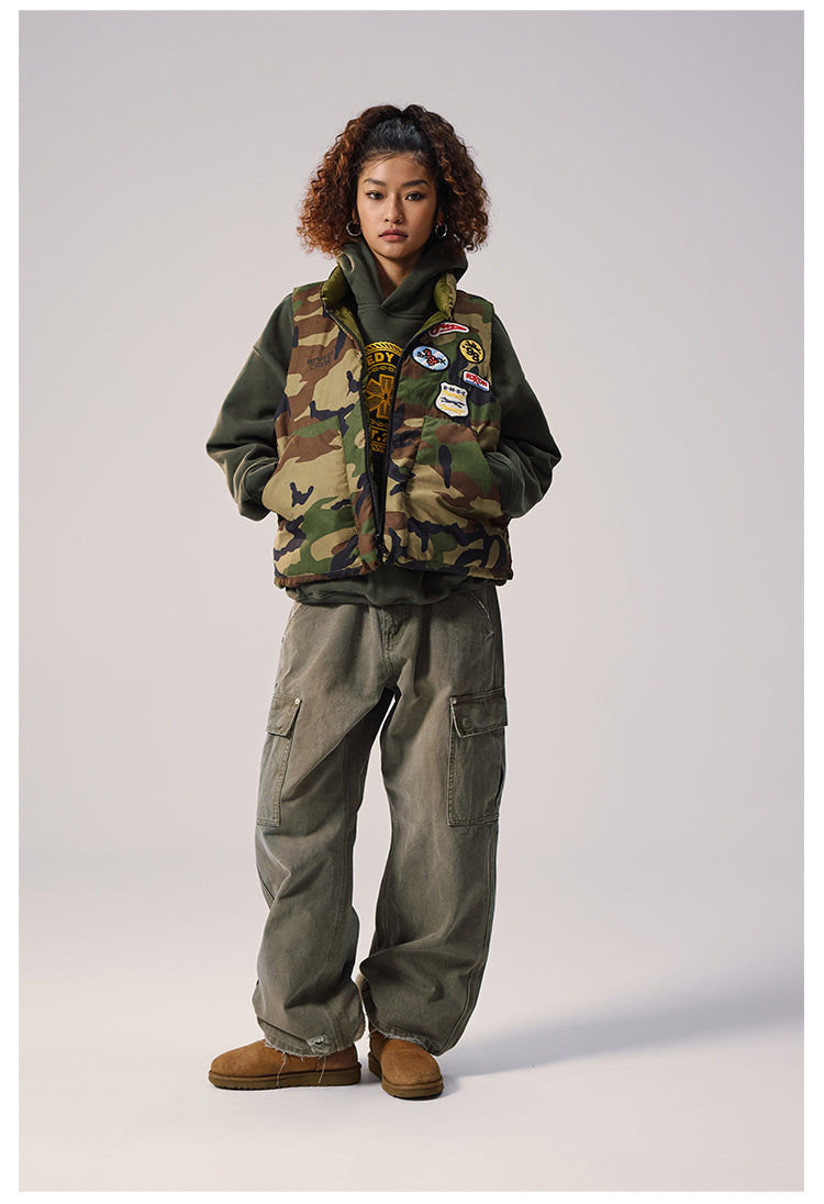 Remedy Camouflage Reversible Down Vest | Face 3 Face