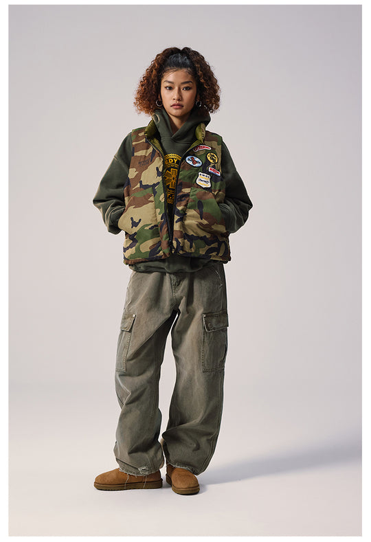 Remedy Camouflage Reversible Down Vest | Face 3 Face