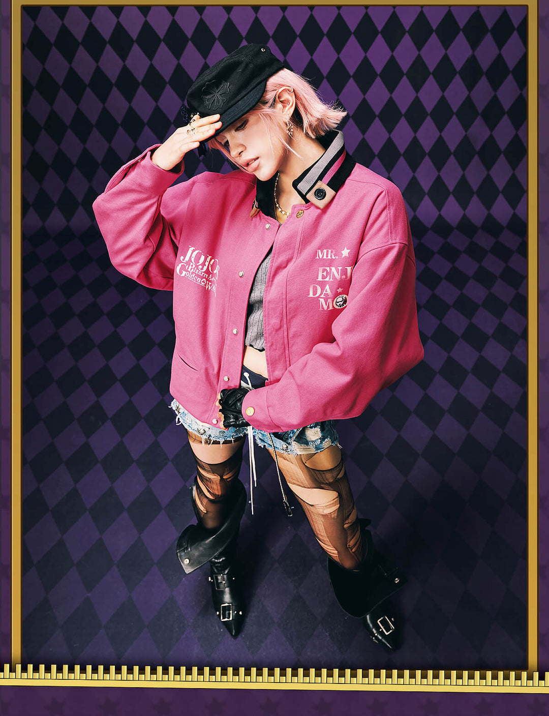 MEDM × JOJO Diamond Plaid Quilted Work Jacket | Face 3 Face