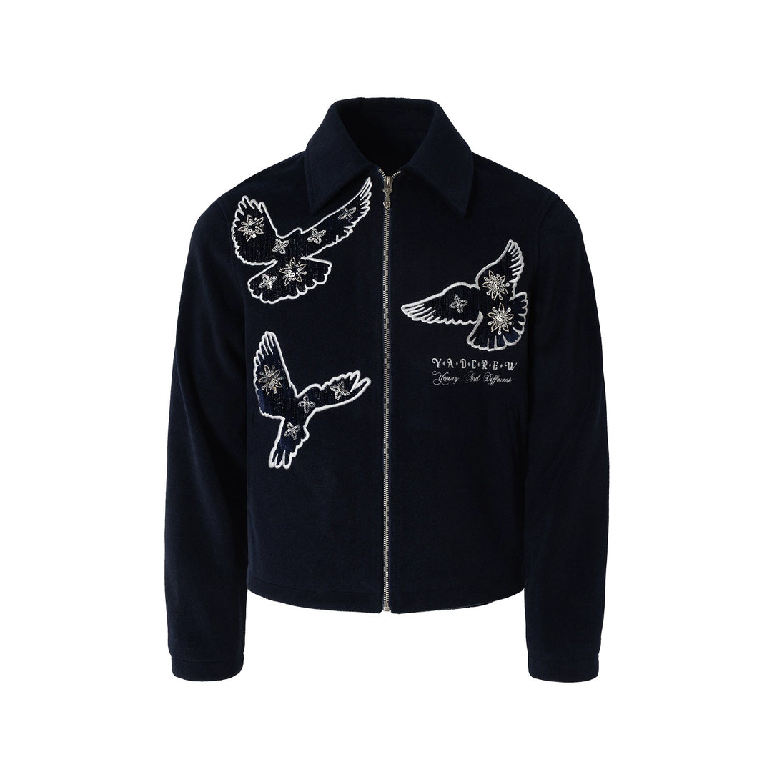 YADcrew Sequin Floral Peace Dove Jacket | Face 3 Face