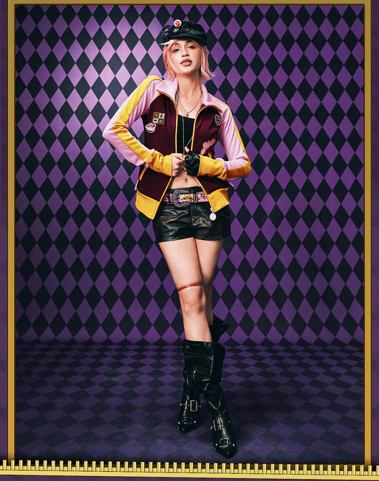 MEDM × JOJO Color Block High Neck Track Jacket | Face 3 Face