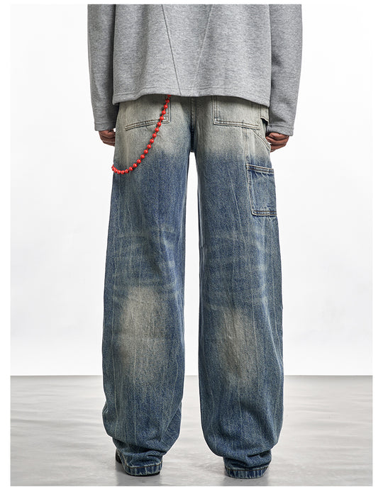 F3F Select Vintage Washed Blue Work Jeans | Face 3 Face