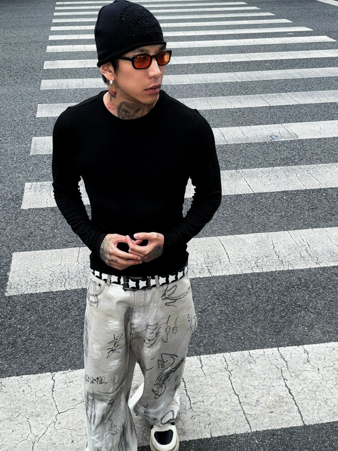 S45 Stretch Fit Basic Long Sleeve Tee | Face 3 Face