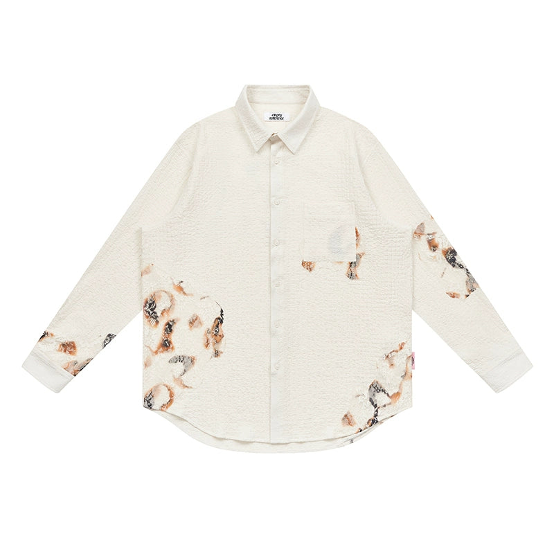 EMPTY REFERENCE Burnt Flower Lace Long Sleeve Shirt | Face 3 Face